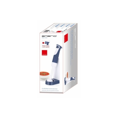 Blender ręczny ze stojakiem 500W stal nierdzewna - biały/niebieski do kuchni