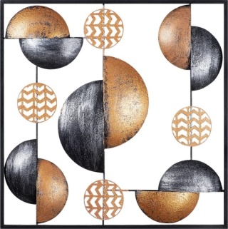 Dekoracja ścienna metalowa dwukolorowa 55 x 55 cm - Wallity, Metal Art My World