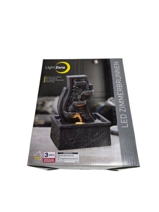 Fontanna dekoracyjna LED Posąg - relaksujący szum wody i światło do salonu, sypialni, biura