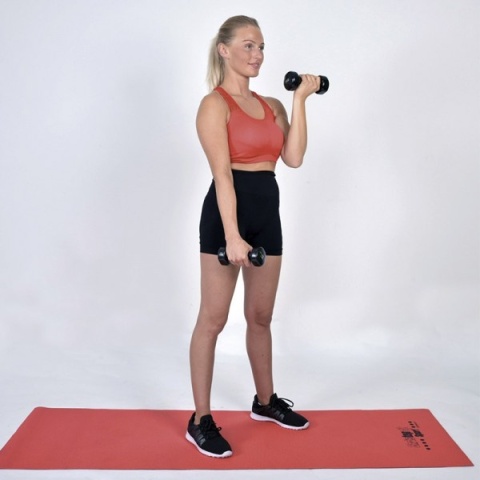 Hantle winylowe CHRISTOPEIT SPORT 2x1kg - para do treningu całego ciała