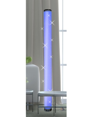 Kolumna świetlna LED RGB z pilotem - 12W, 3000K, ściemniana, chromowana, 104 cm
