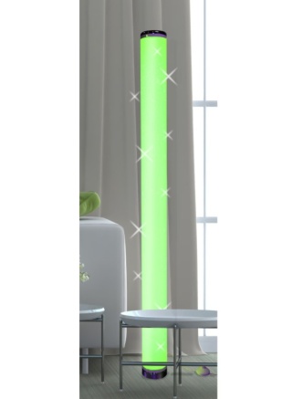 Kolumna świetlna LED RGB z pilotem - 12W, 3000K, ściemniana, chromowana, 104 cm