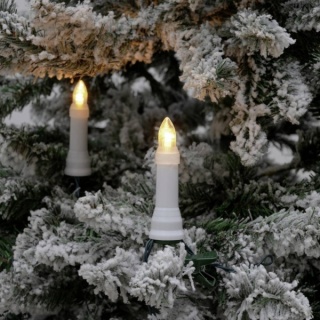 Konstsmide łańcuch świetlny LED 25 bursztynowych migoczących lampek - dekoracja świąteczna zewnętrzna 21,8 m IP44