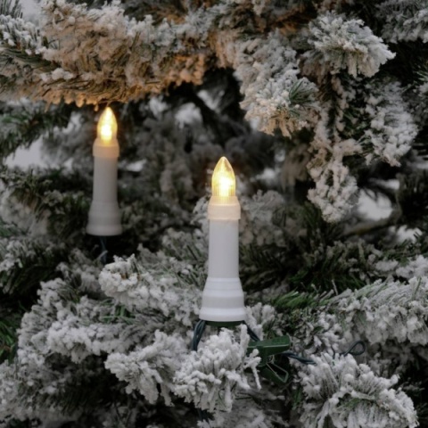 Konstsmide łańcuch świetlny LED 25 bursztynowych migoczących lampek - dekoracja świąteczna zewnętrzna 21,8 m IP44