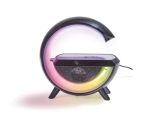 Lampa LED RGB z ładowaniem indukcyjnym - 10W, 12 kolorów, pilot, 5W Qi