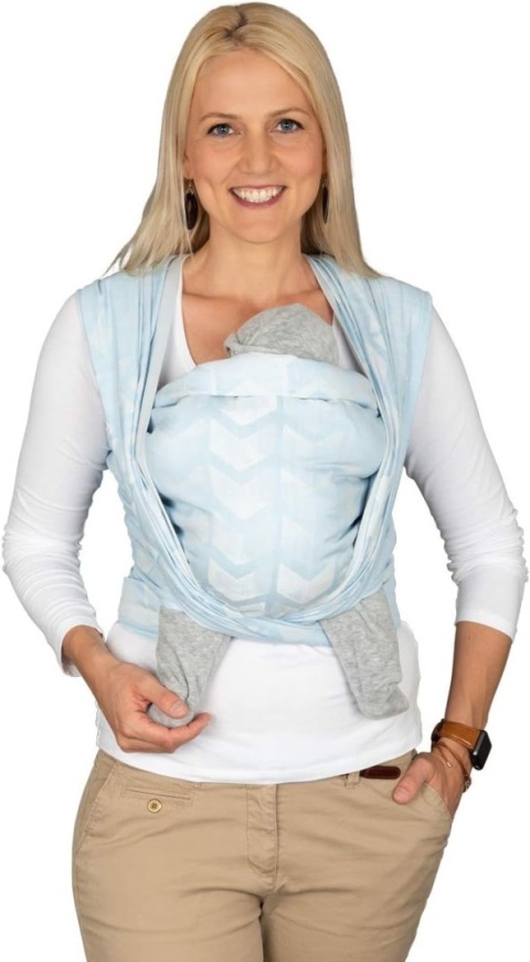 Niebieska chusta do noszenia dziecka - komfort, bezpieczeństwo i bliskość