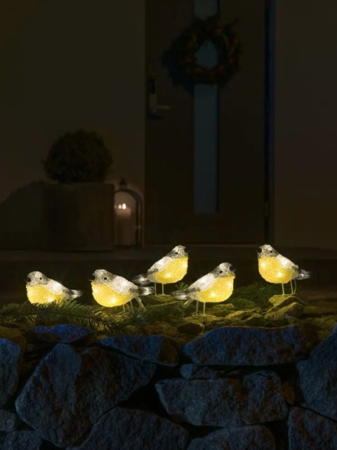 Podświetlane LED akrylowe figurki ptaków - Konstsmide 6291-103