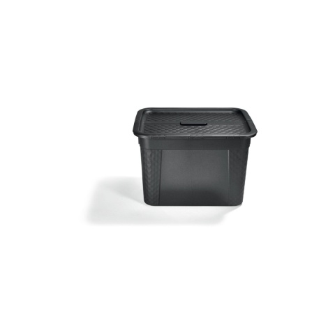 Pojemnik z klapą, antracytowy, 52 l, polipropylenowy organizer Pojemnik z klapą, antracytowy, 52 l, polipropylenowy organizer