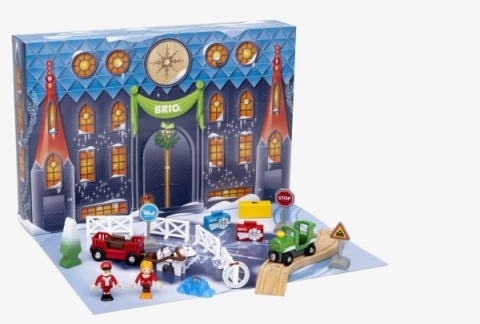 Brio 36015 - Kalendarz adwentowy z elementami kolejki BRIO, 24 niespodzianki