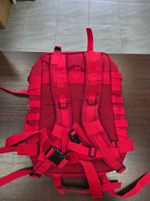 Doshwin Plecak taktyczny 40L wojskowy Molle trekking wędrówki survival Oxford czerwony