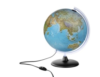 Globus fizyczno-polityczny podświetlany 30 cm - WERSJA FRANCUSKA