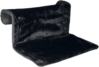 Hamak dla kota KARLIE Black Plush - do zawieszenia na kaloryferze, 46x31x24cm, max 5kg