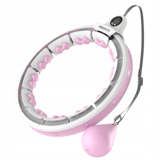 Inteligentne hula hop z kulką obciążeniową - regulowany rozmiar, masaż 360°, licznik treningu