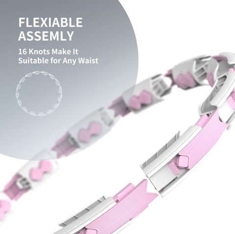 Inteligentne hula hop z kulką obciążeniową - regulowany rozmiar, masaż 360°, licznik treningu