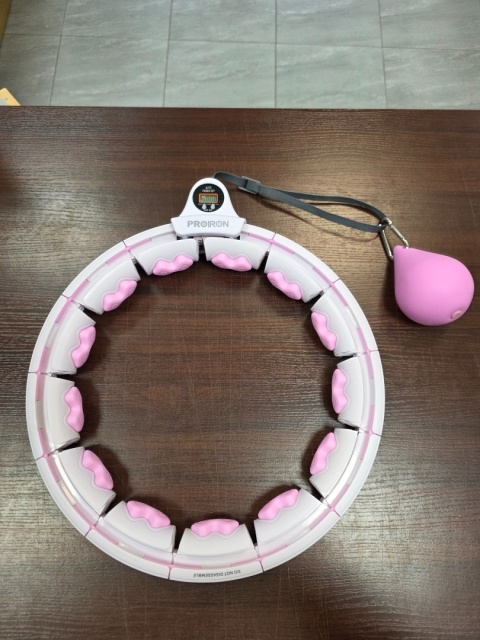 Inteligentne hula hop z kulką obciążeniową - regulowany rozmiar, masaż 360°, licznik treningu