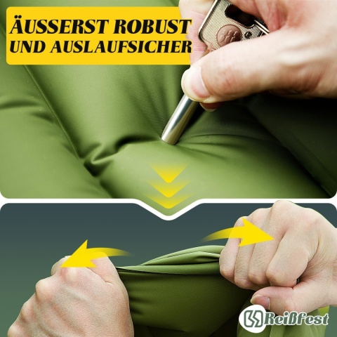 Podwójna karimata kempingowa ultralekka - materac dmuchany 2-osobowy 196×145×12 cm