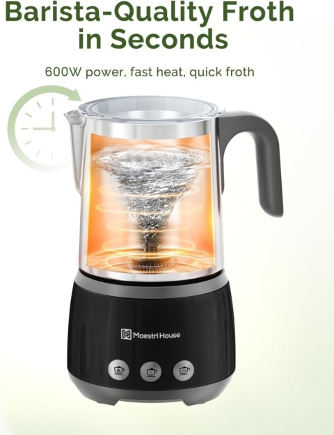 Spieniacz do mleka Maestri House 500 ml 600 W - 4 w 1, Smart Touch