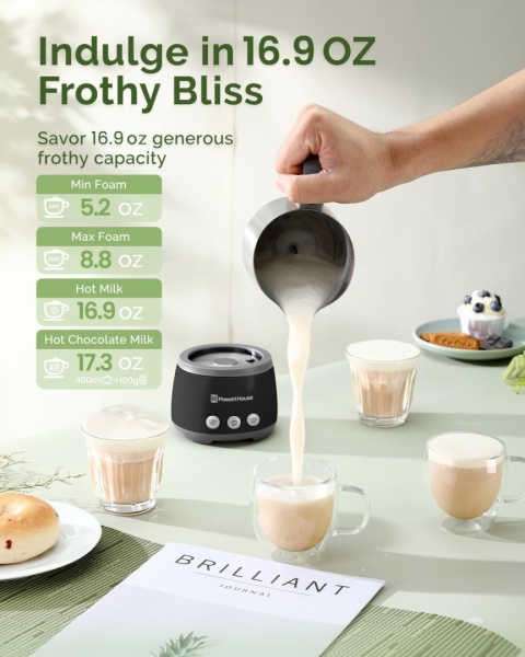 Spieniacz do mleka Maestri House 500 ml 600 W - 4 w 1, Smart Touch