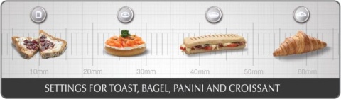 Toster Kenwood Persona TTM610 - 1080 W, 2 tosty, regulowana kieszeń